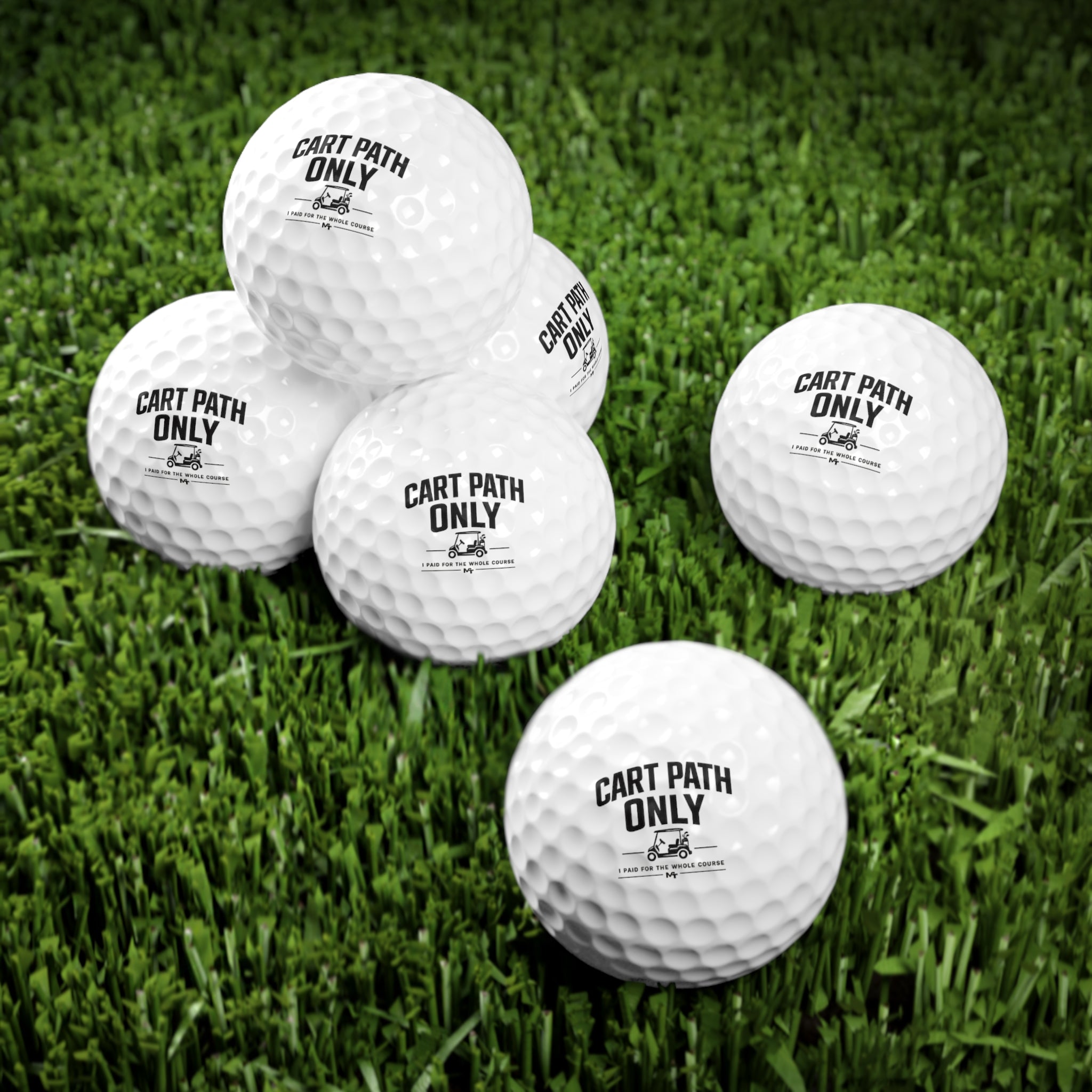 Cart Path Only Golf Balls, 6pcs