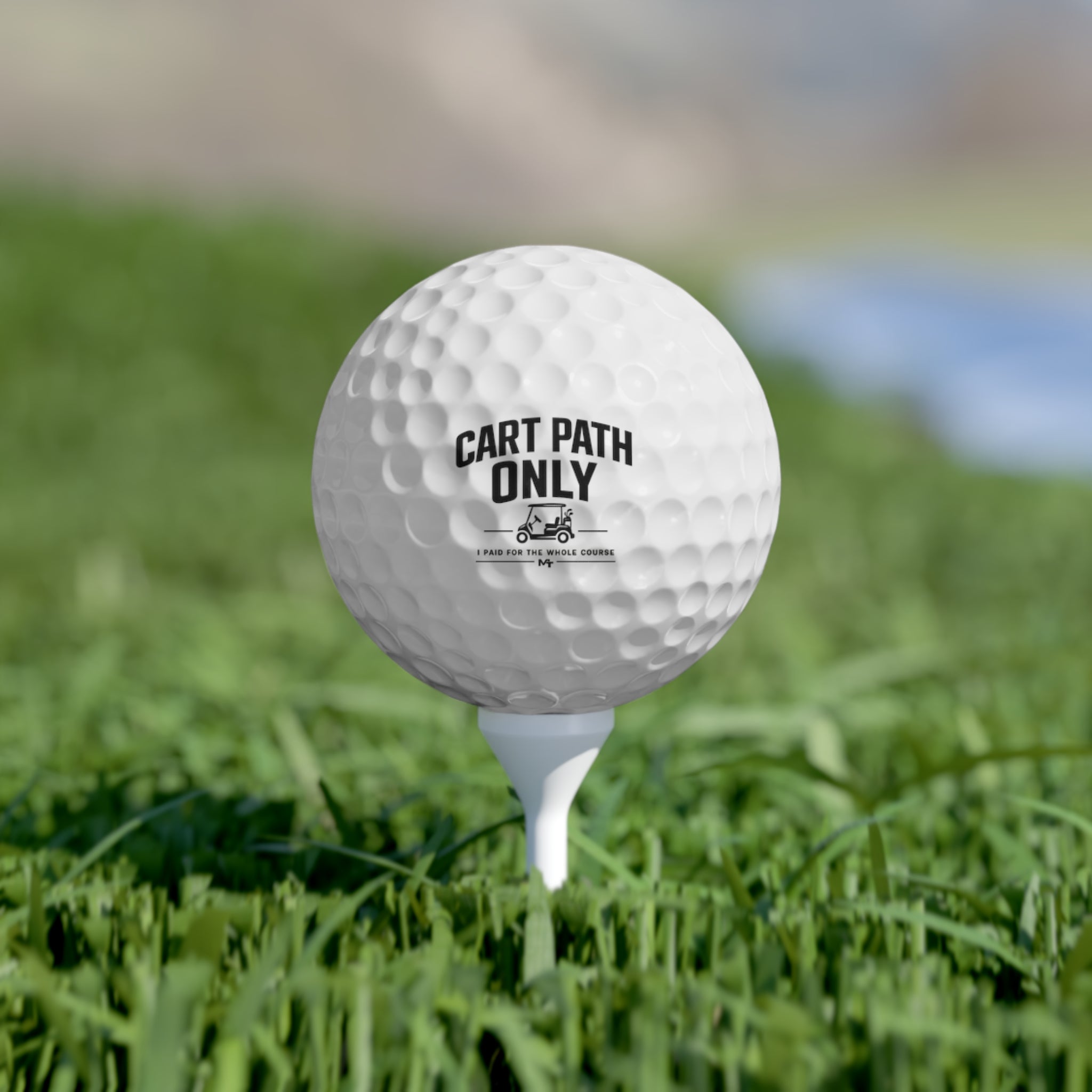 Cart Path Only Golf Balls, 6pcs